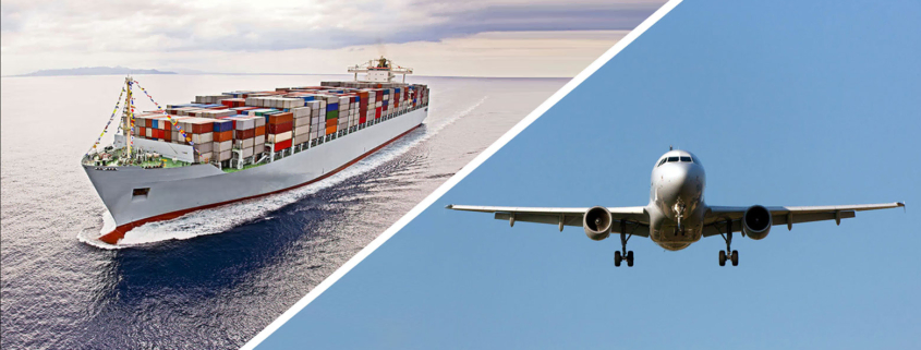 Sea freight or air freight