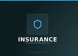 Title graphic for the Limajari Cargo insurance service, showing a cyan shield icon above the word insurance on a dark background.